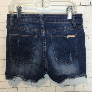 Hudson Denim Shorts 16 Cut-off Raw Hem Factory Distressed Designer Vacation
